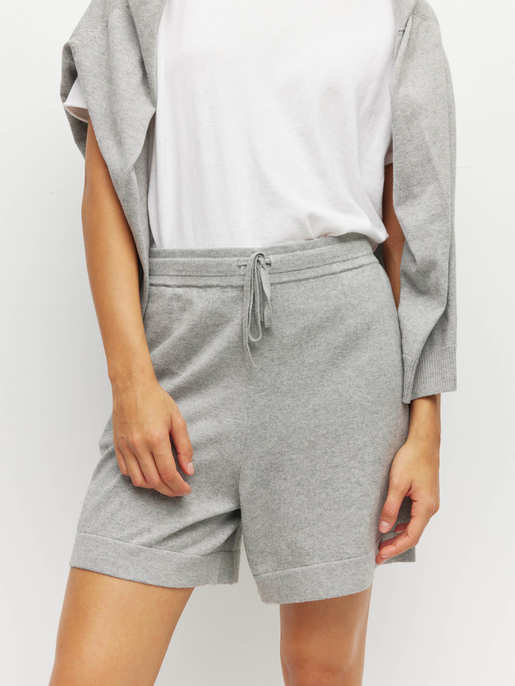 JHL Long Short (Cotton Cashmere) Grey Marle