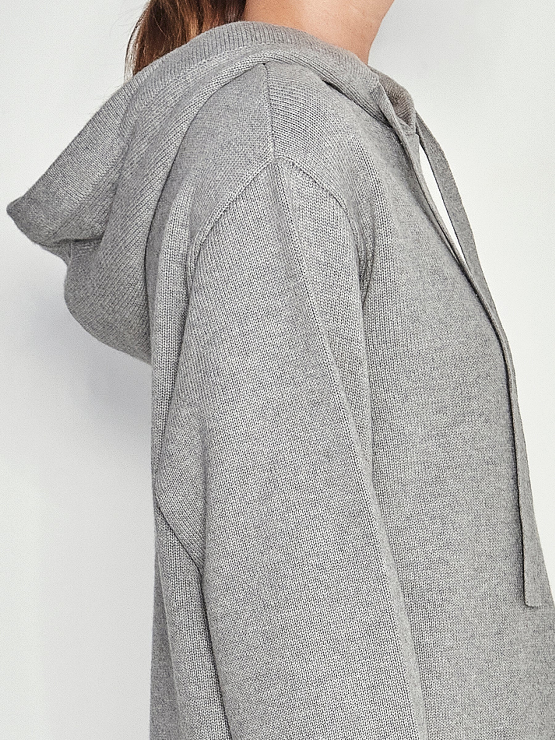 JHL Luxe Hoodie (Cotton Cashmere) Grey Marle