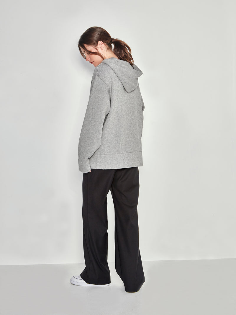 JHL Luxe Hoodie (Cotton Cashmere) Grey Marle