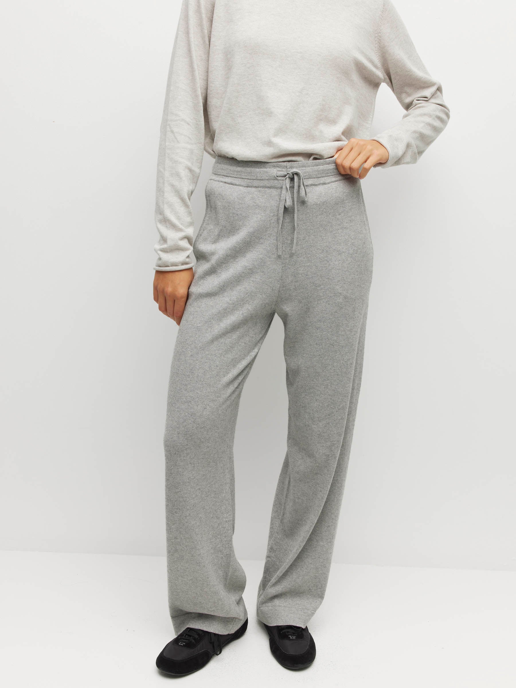 JHL Wide Trackpant (Cotton Cashmere) Grey Marle – Juliette Hogan