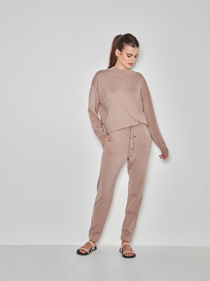 JHL Slim Trackpant (Cotton Cashmere) Rosewood Marle