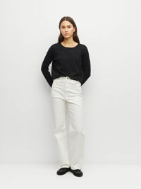 JHL Crew L/S T (Fine Cotton Cashmere) Black
