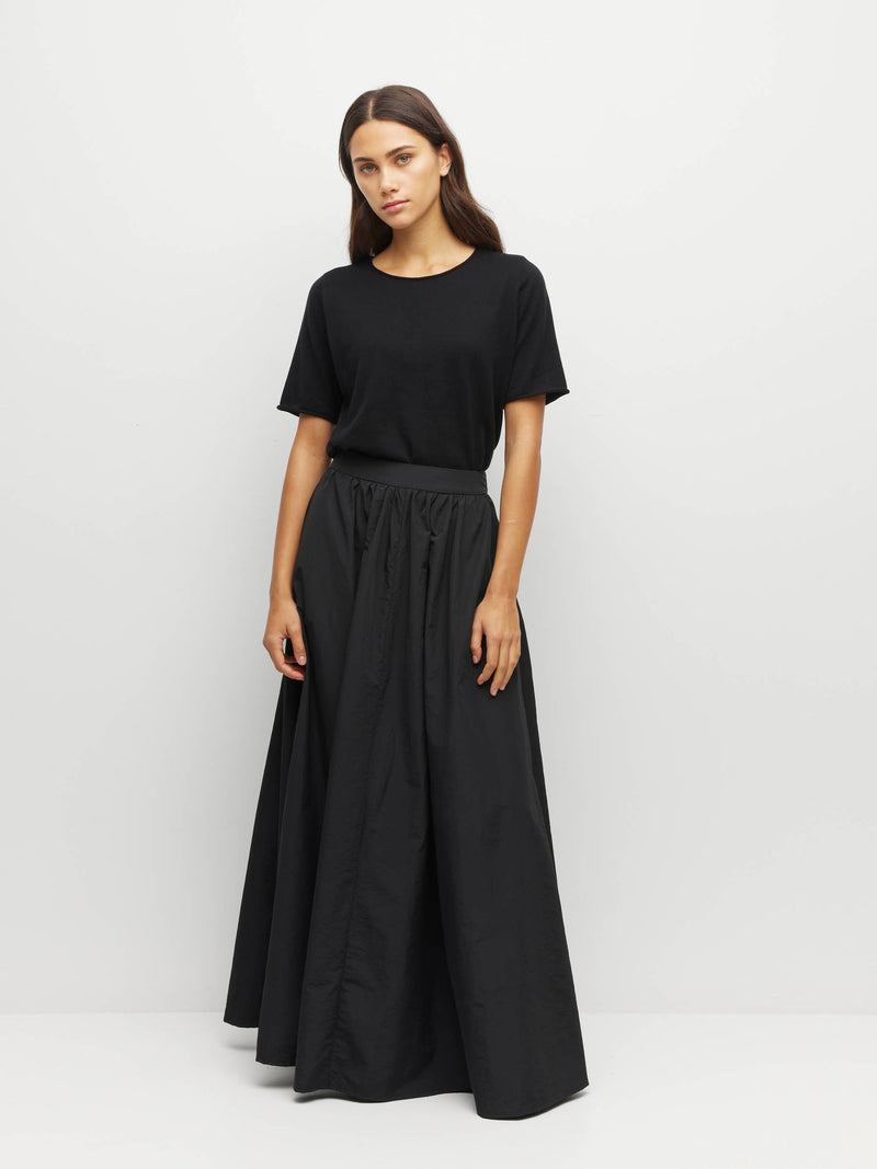 JHL Crew T (Fine Cotton Cashmere) Black
