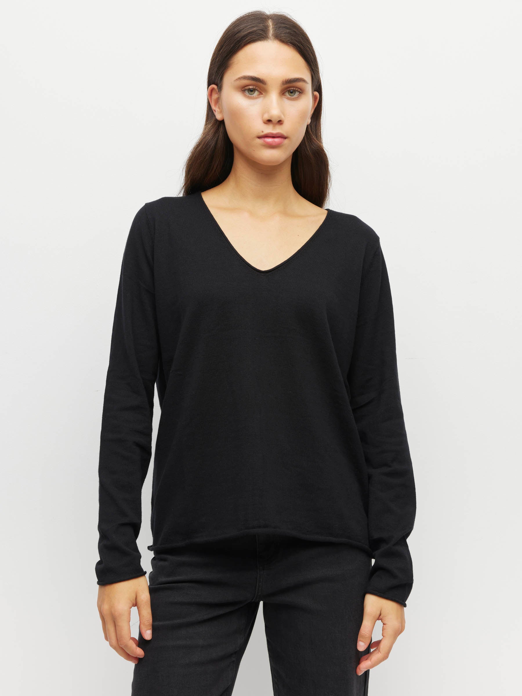 【WONDER WONDER】Femo vintage high neck collar cotton jk Wonder Looper Double Heavyweight Crewneck Longsleeve T-Shirt