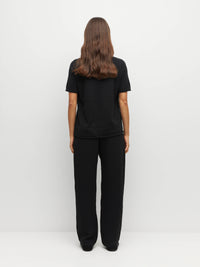 JHL V-Neck T (Fine Cotton Cashmere) Black