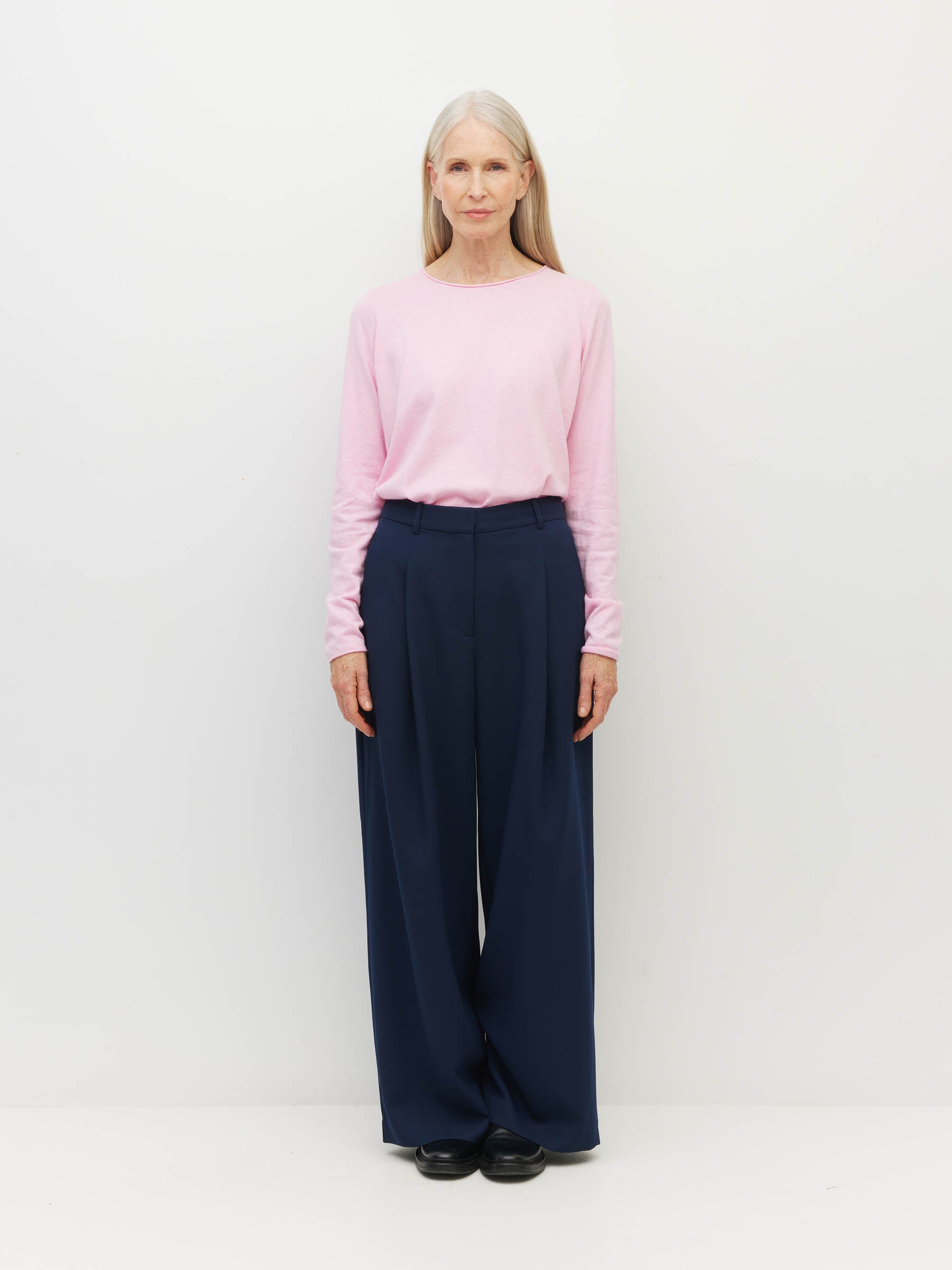 JHL Crew L/S T (Fine Cotton Cashmere) Candy Marle