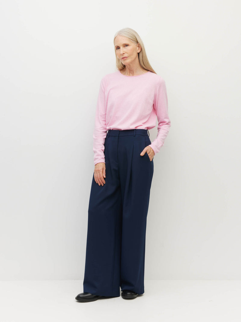 JHL Crew L/S T (Fine Cotton Cashmere) Candy Marle