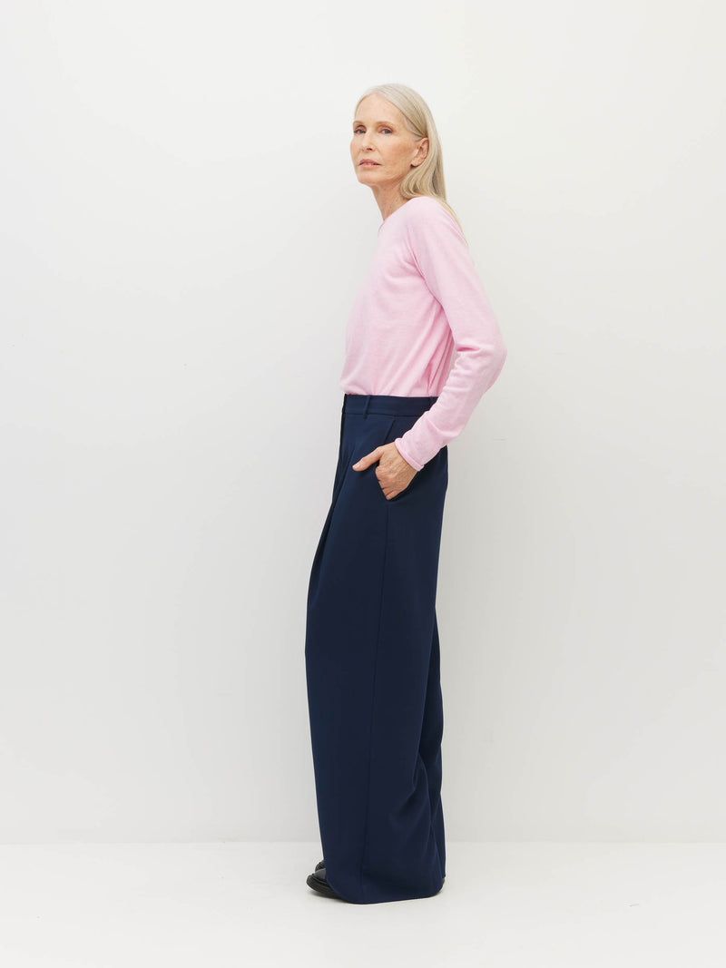 JHL Crew L/S T (Fine Cotton Cashmere) Candy Marle