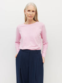 JHL Crew L/S T (Fine Cotton Cashmere) Candy Marle