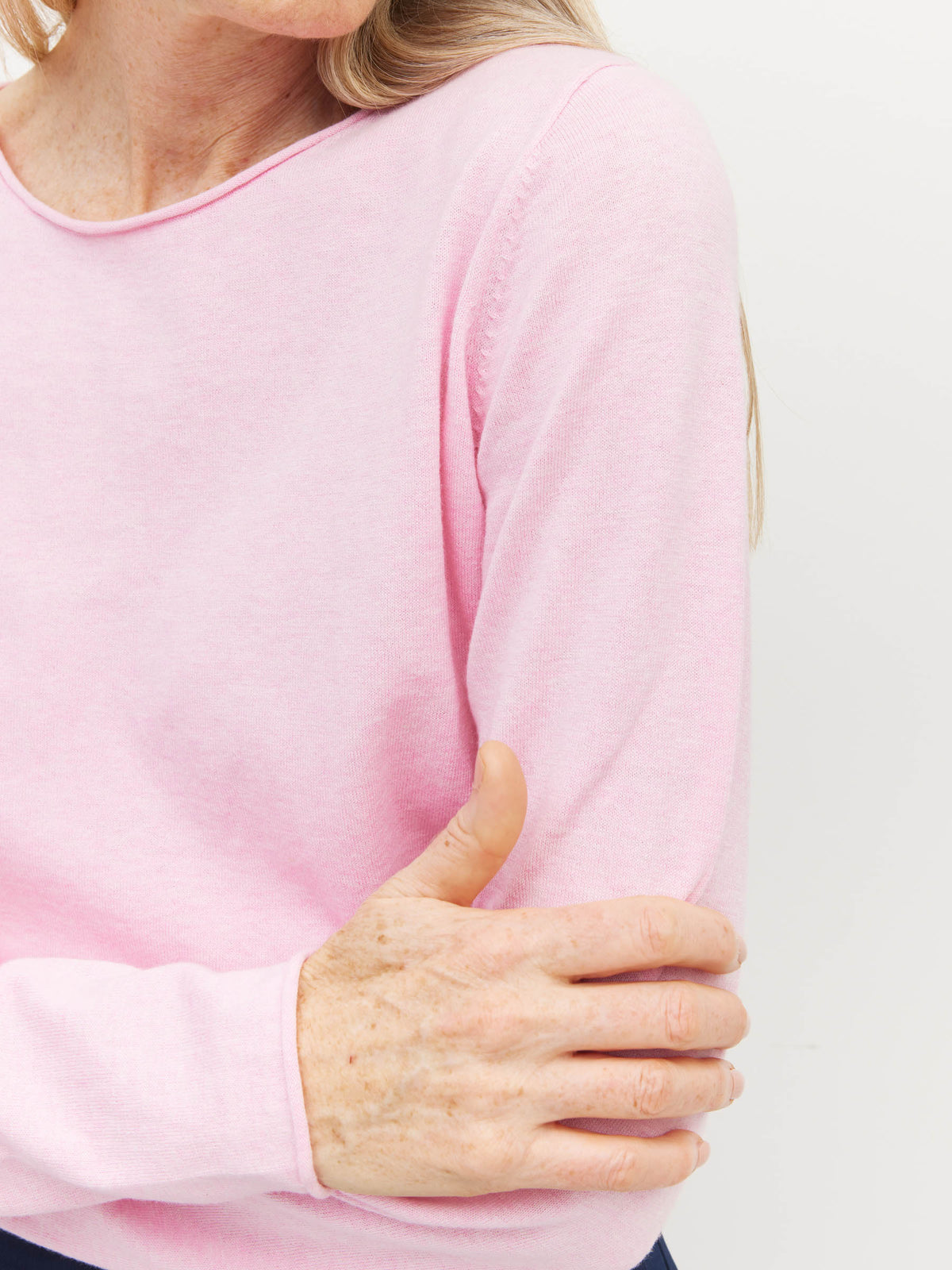 JHL Crew L/S T (Fine Cotton Cashmere) Candy Marle