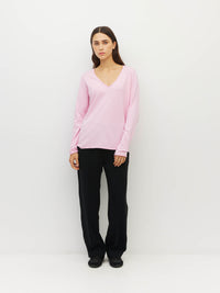 JHL V-Neck L/S T (Fine Cotton Cashmere) Candy Marle