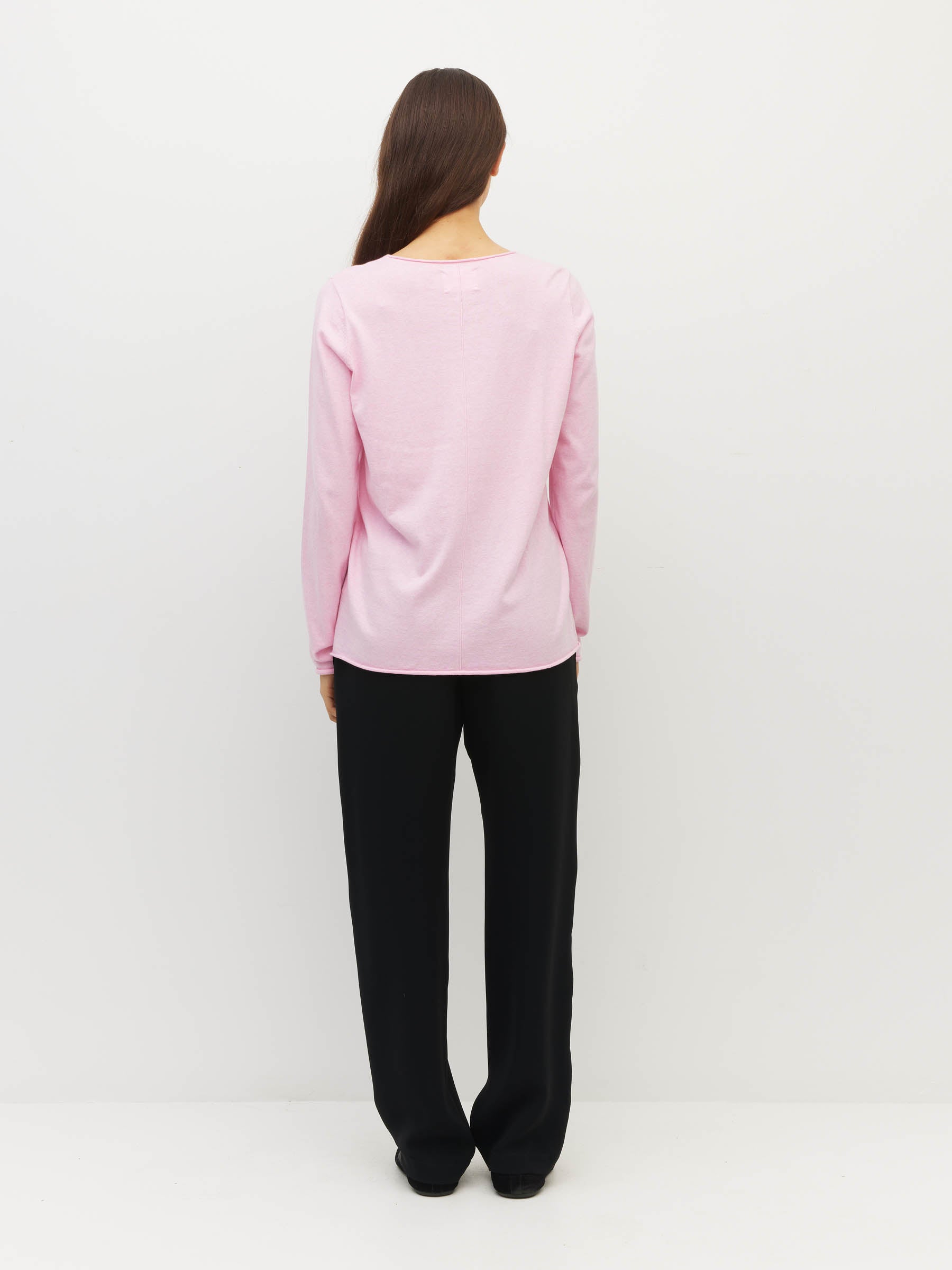 JHL V-Neck L/S T (Fine Cotton Cashmere) Candy Marle
