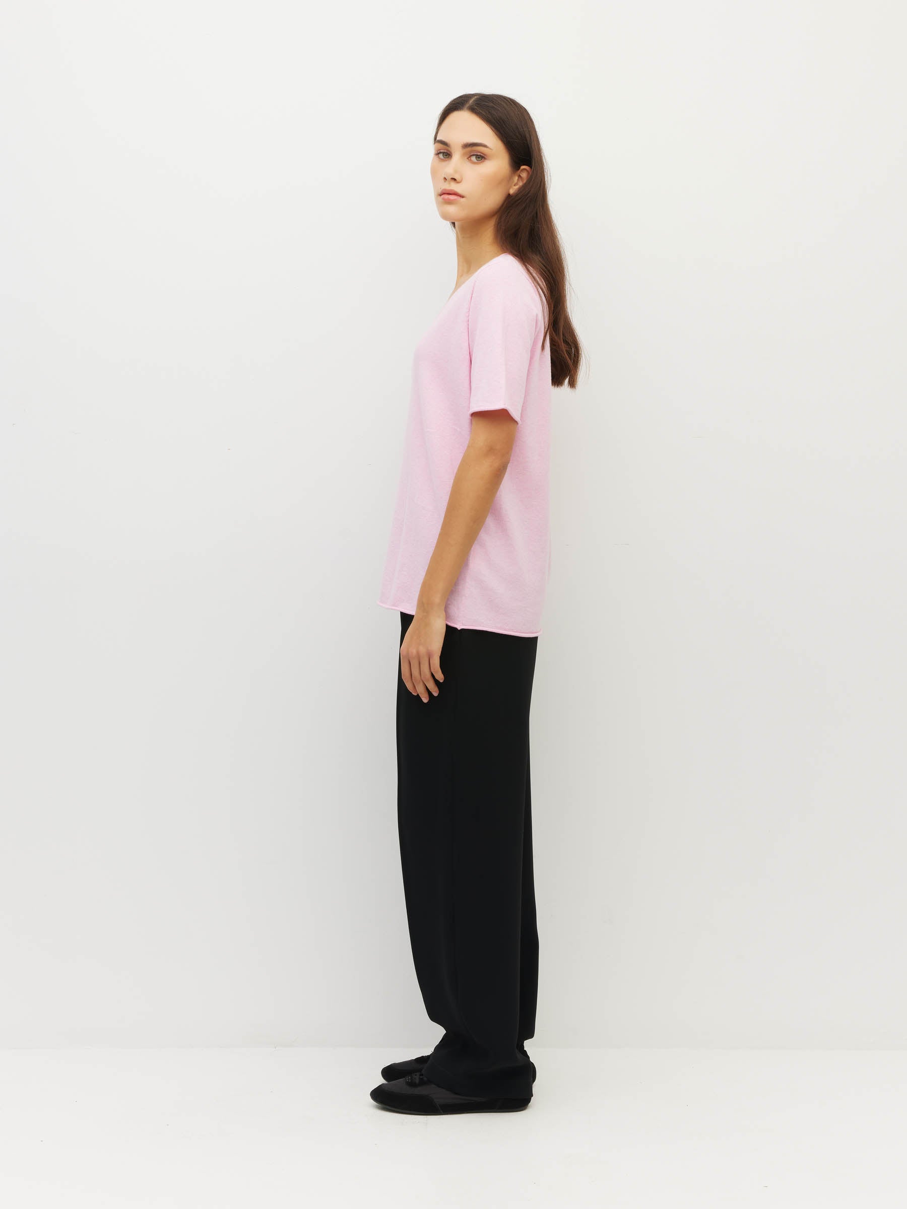 JHL V-Neck T (Fine Cotton Cashmere) Candy Marle