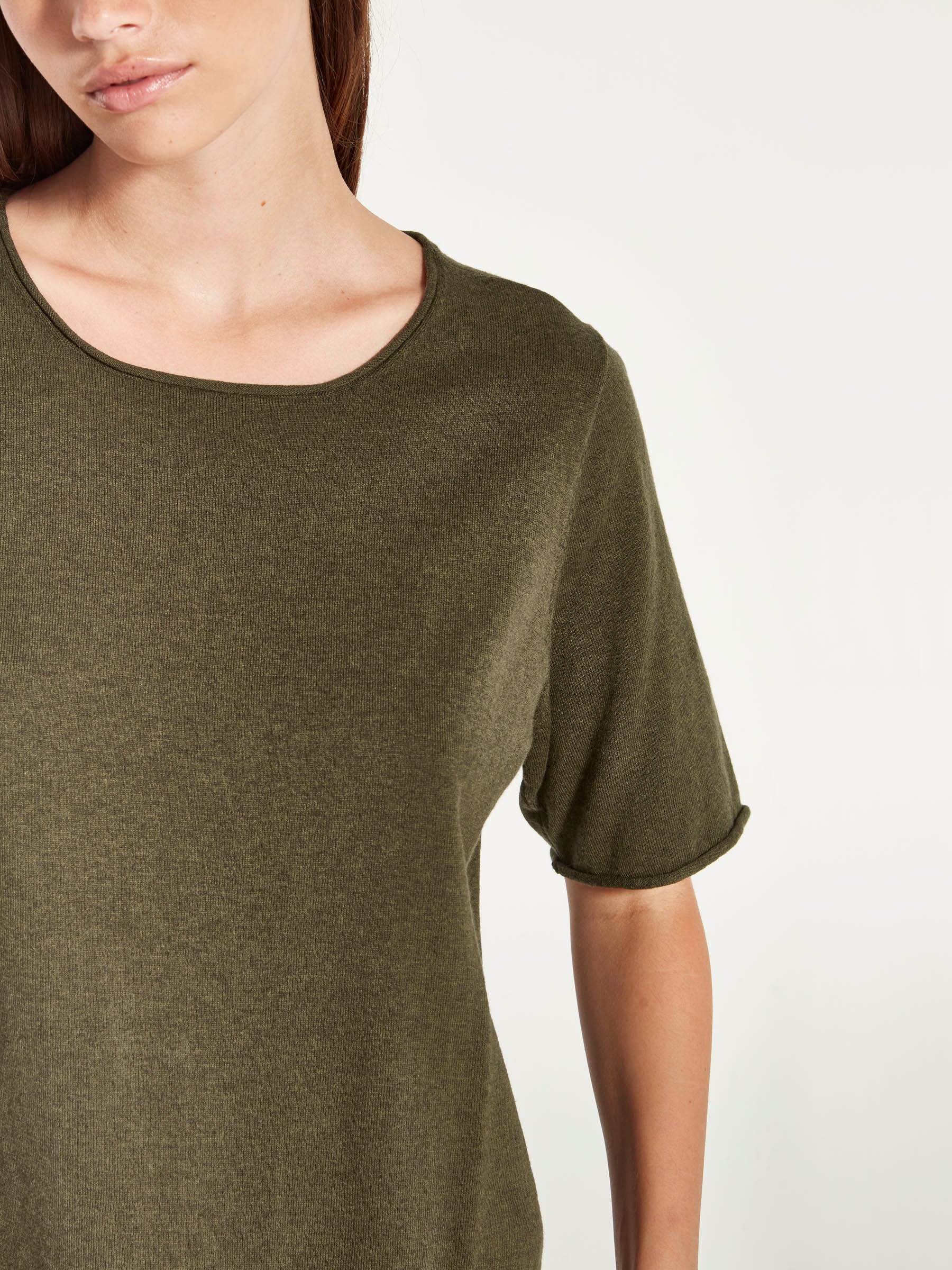JHL Crew T (Fine Cotton Cashmere) Nori
