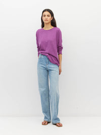 JHL Crew L/S T (Fine Cotton Cashmere) Iris Marle