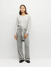 JHL Crew L/S T (Fine Cotton Cashmere) Soft Grey Marle