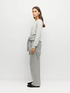 JHL Crew L/S T (Fine Cotton Cashmere) Soft Grey Marle