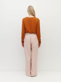 JHL Crew L/S T (Fine Cotton Cashmere) Tobacco