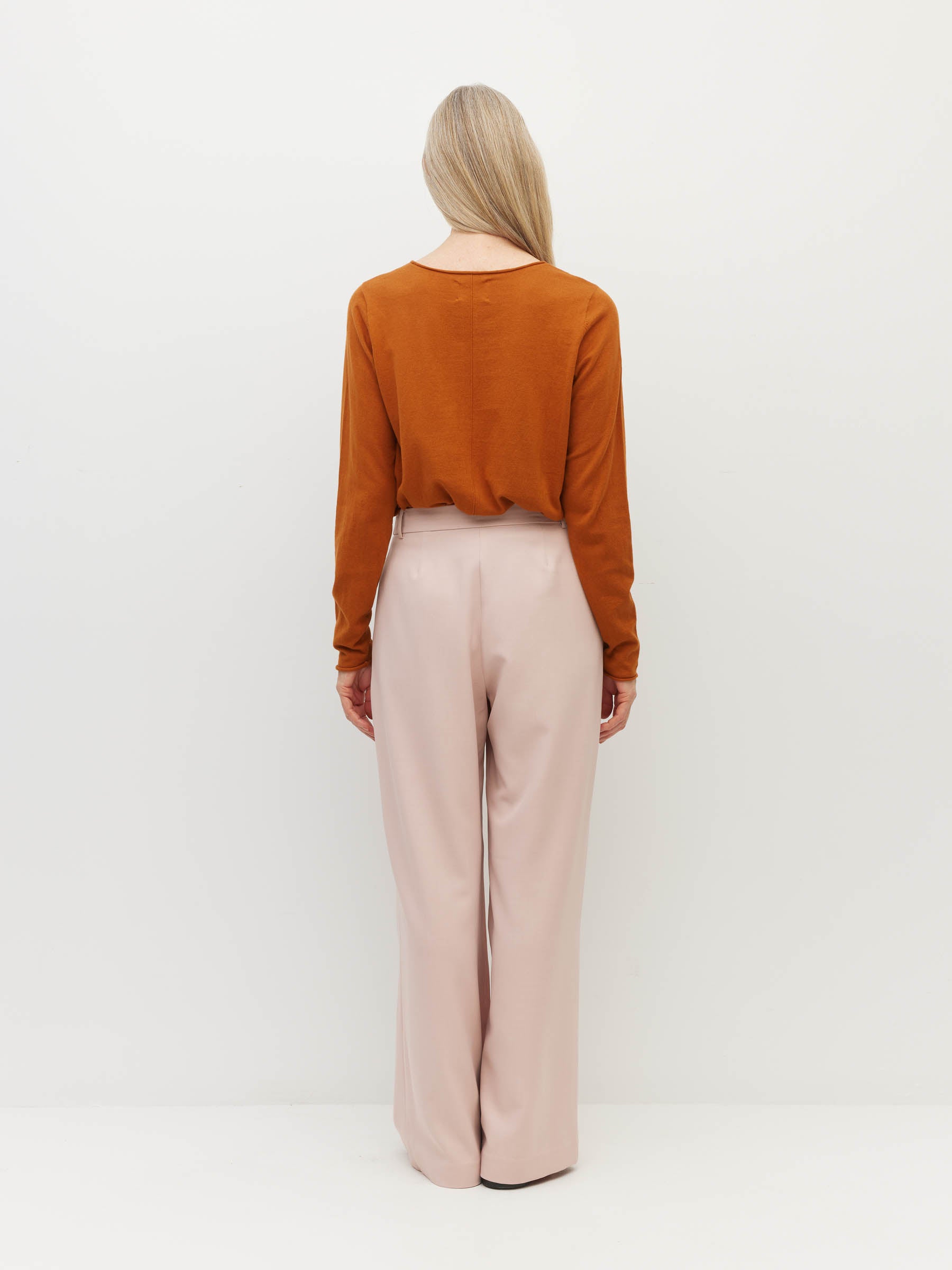 JHL Crew L/S T (Fine Cotton Cashmere) Tobacco