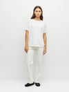 JHL Crew T (Fine Cotton Cashmere) White