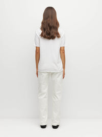 JHL Crew T (Fine Cotton Cashmere) White