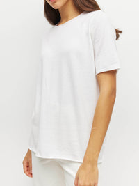 JHL Crew T (Fine Cotton Cashmere) White