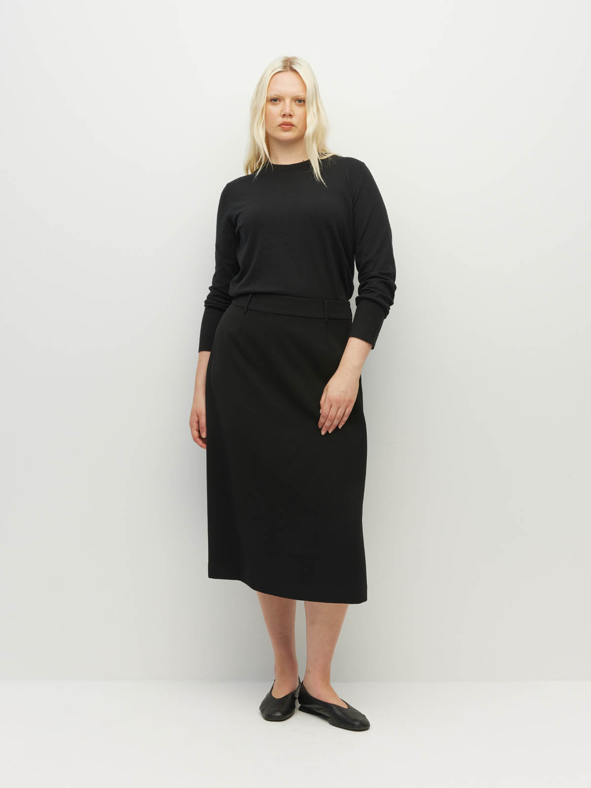 JHL L/S Luxe T (Luxe Cotton Cashmere) Black