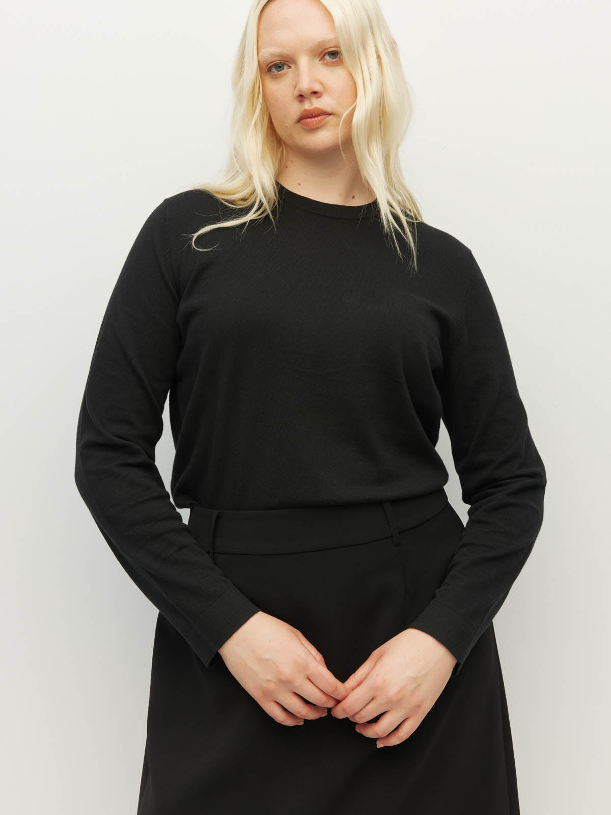JHL L/S Luxe T (Luxe Cotton Cashmere) Black