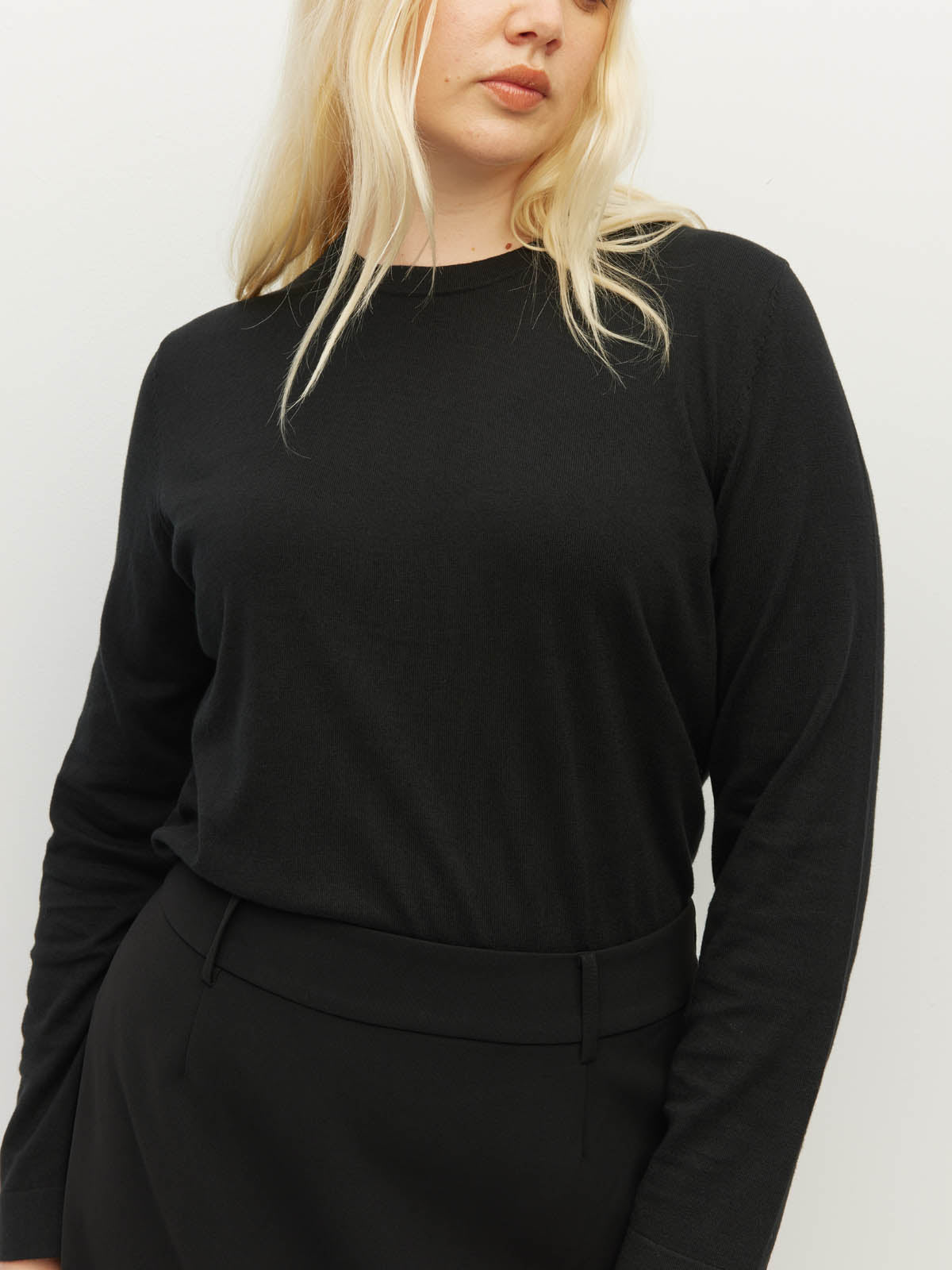 JHL L/S Luxe T (Luxe Cotton Cashmere) Black