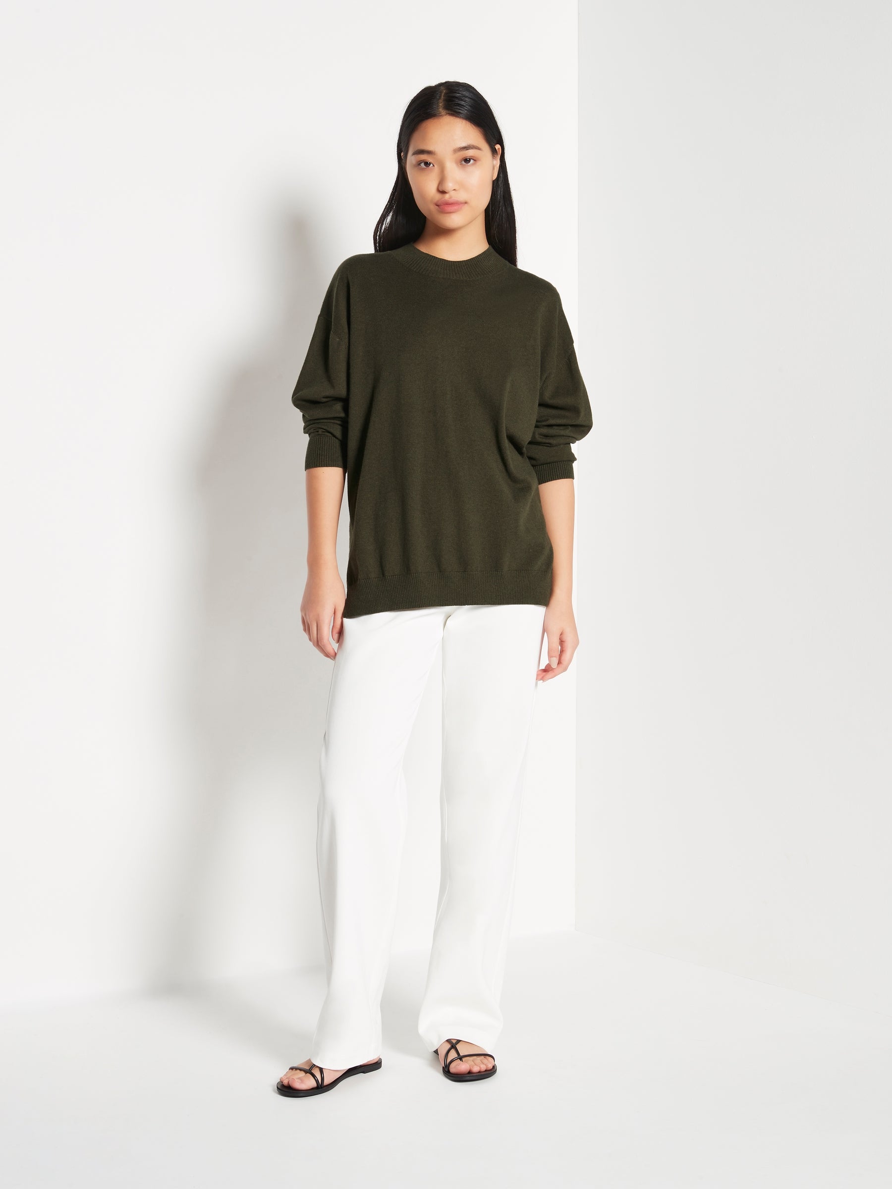 JHL Crew Sweater (Cotton Cashmere) Spruce – Juliette Hogan