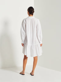 Amelia Dress (Washed Cotton) White
