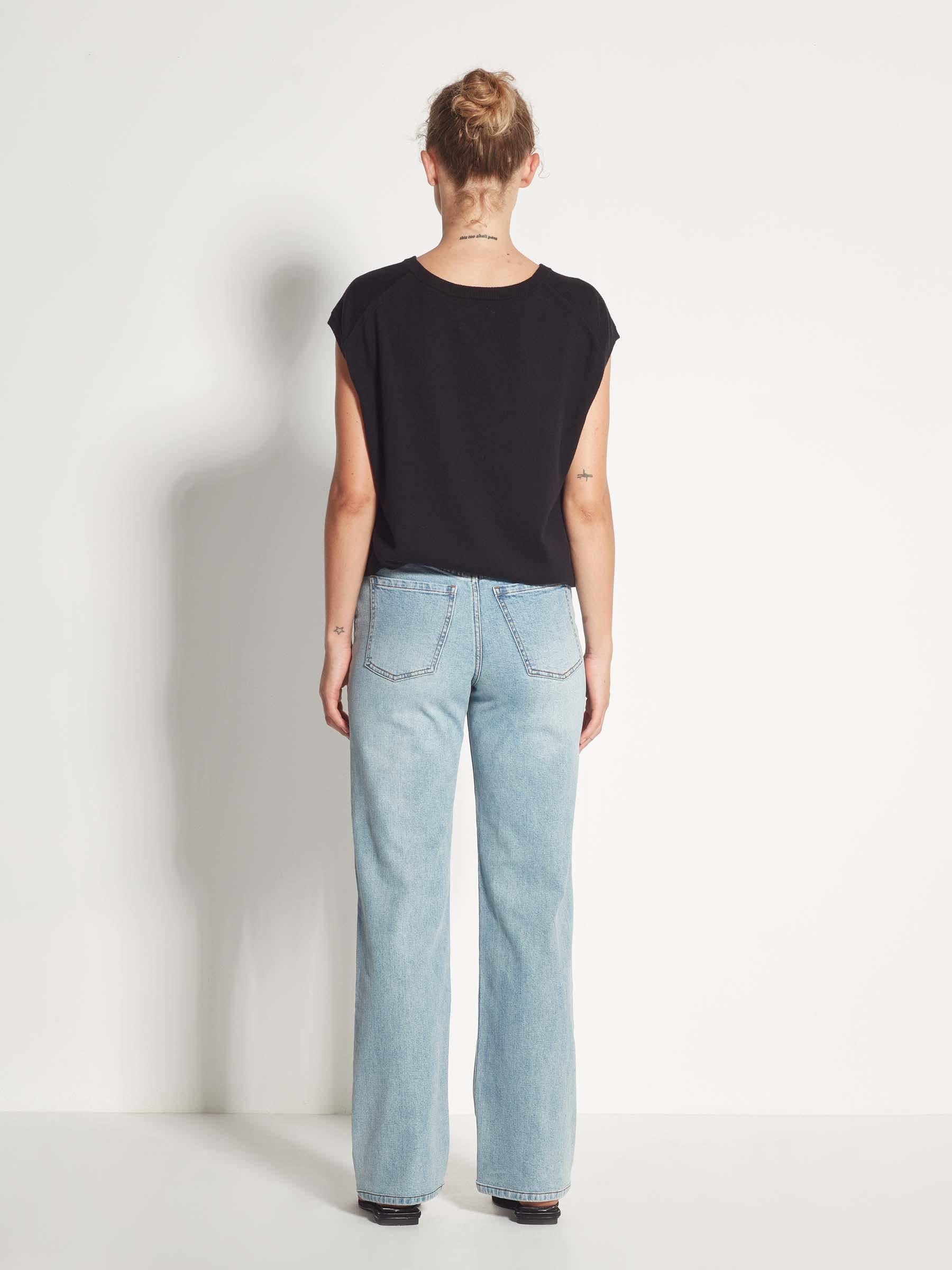 Relaxed Straight Leg Jean (Denim) Worn Blue