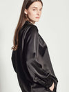 Alice Blouse (Dress Satin) Gloss Black