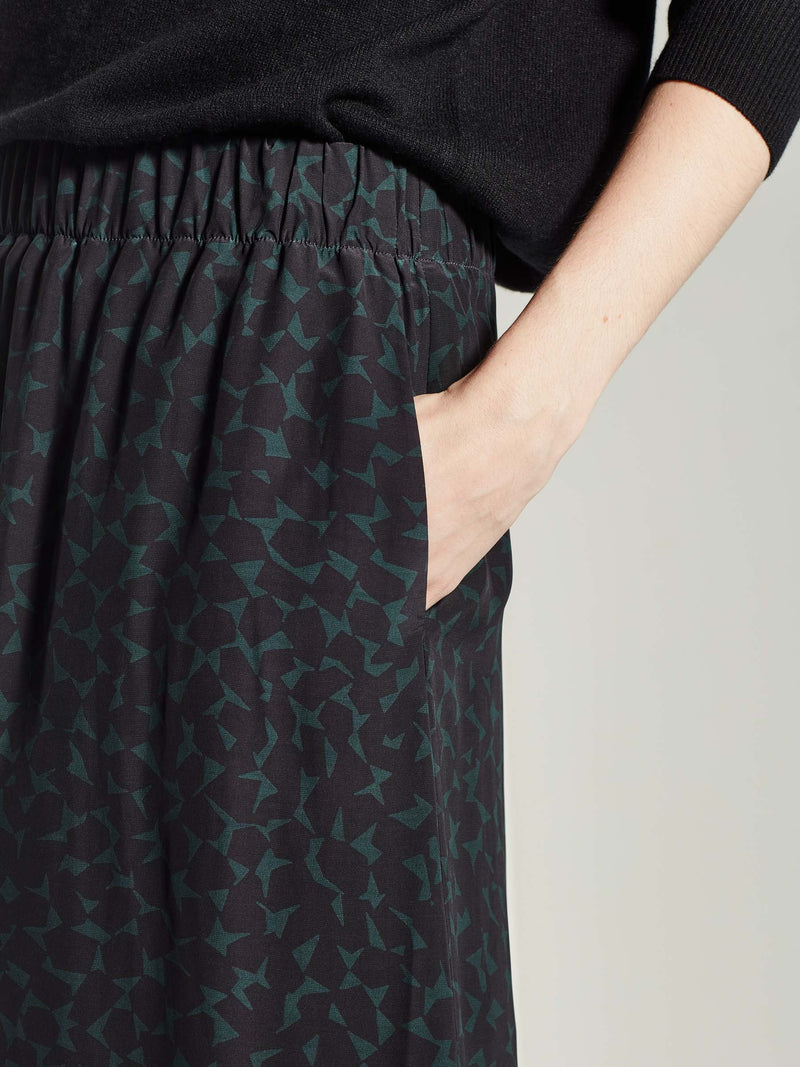 Sadie Skirt (Gem Viscose CDC) Midnight Jade