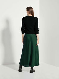 Elle Skirt (Luxe Satin) Emerald