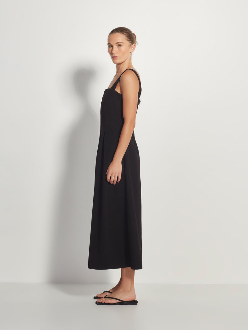 Emile Dress (Tech Twill Suiting) Black
