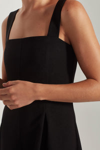 Emile Dress (Tech Twill Suiting) Black