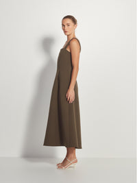 Emile Dress (Bonded Crepe) Olive