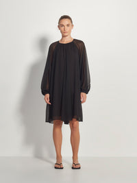 Olly Dress (Crinkle Chiffon) Black