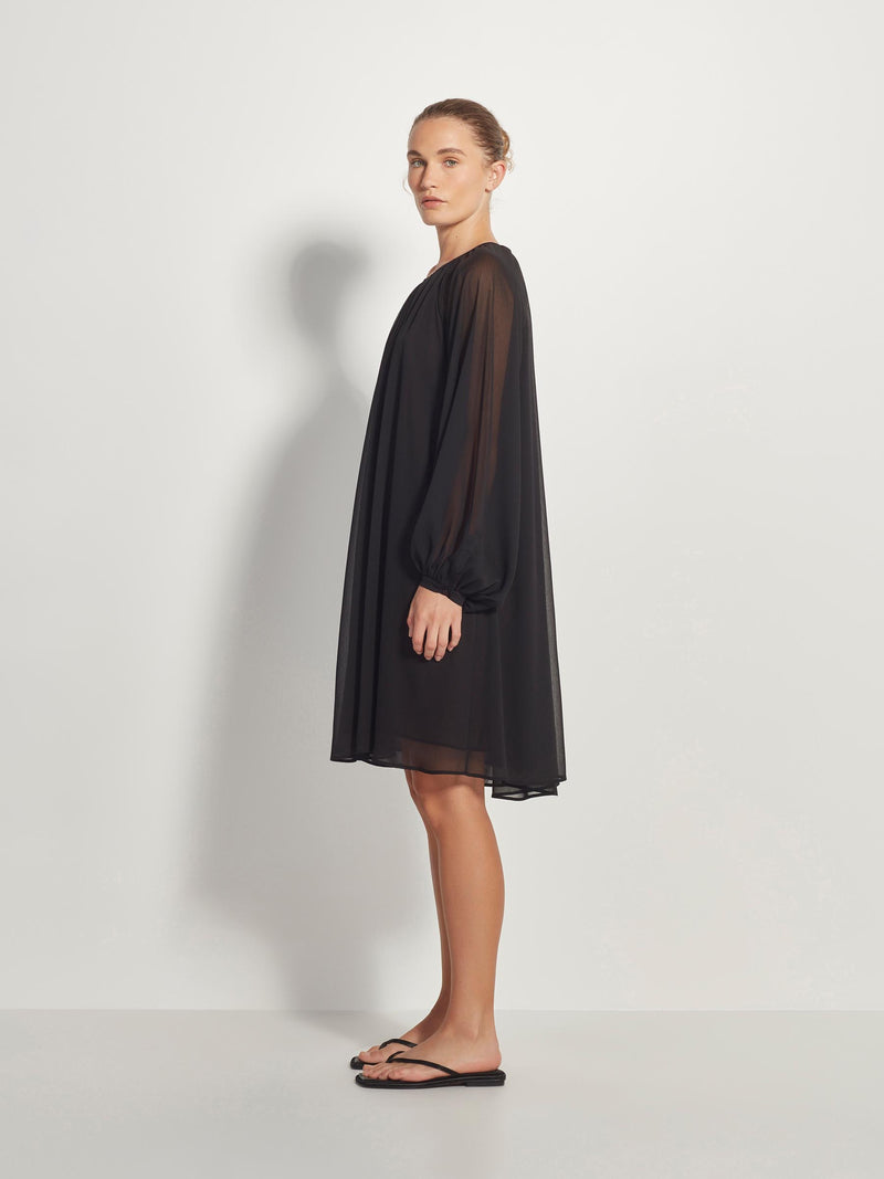 Olly Dress (Crinkle Chiffon) Black