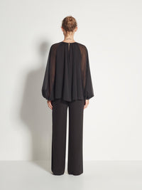 Olympia Top (Crinkle Chiffon) Black