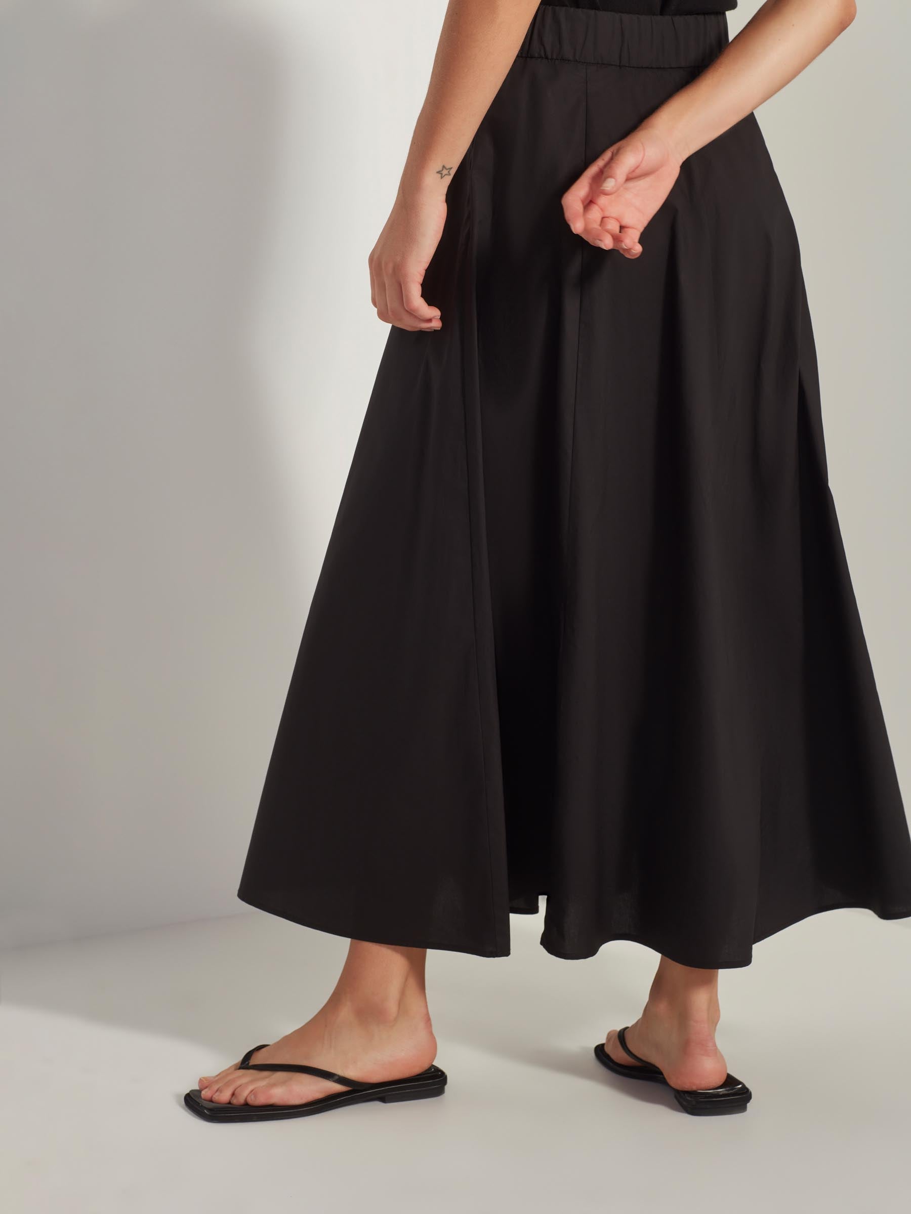 Tabitha Skirt (Crisp Cotton) Black