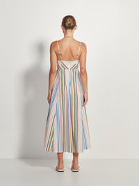 Eliza Dress (Candy Stripe Organic Cotton) Pastel Stripe