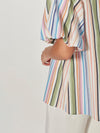Mia Top (Candy Stripe Organic Cotton) Pastel Stripe