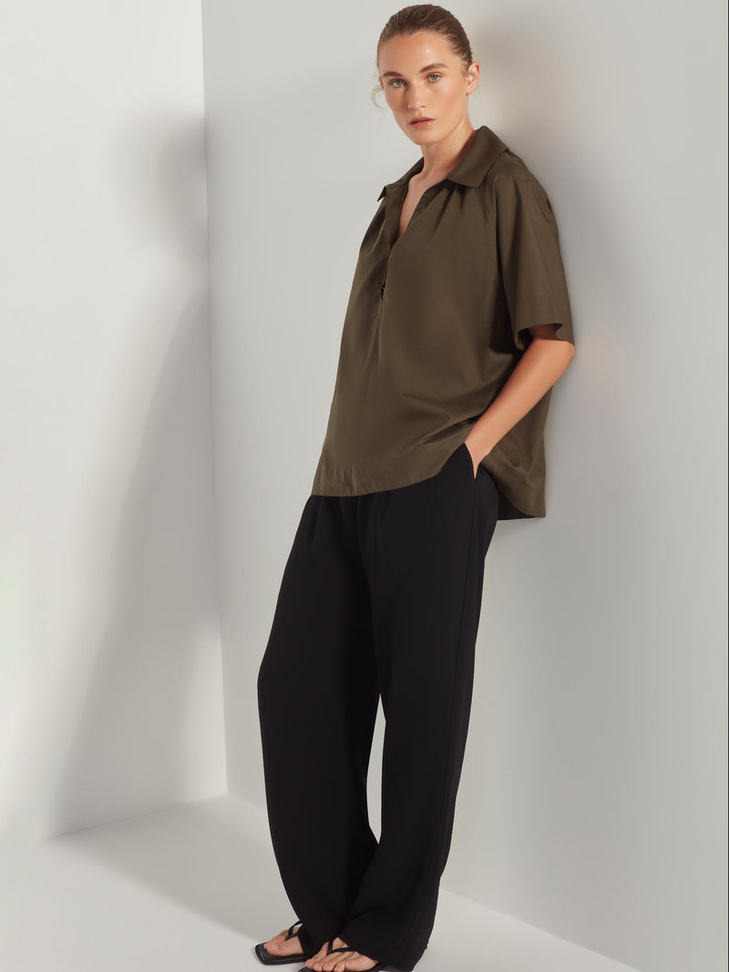 Rue Shirt (Liberty Lawn) Khaki