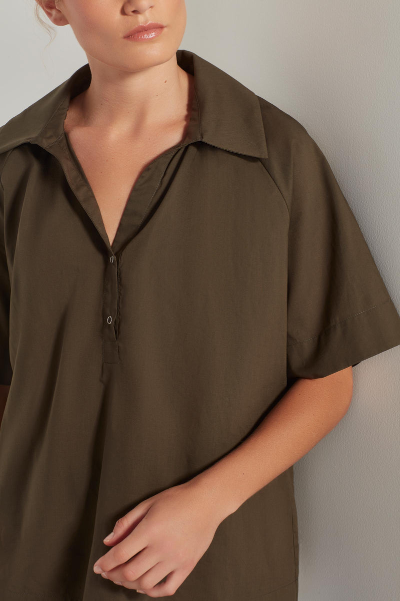 Rue Shirt (Liberty Lawn) Khaki
