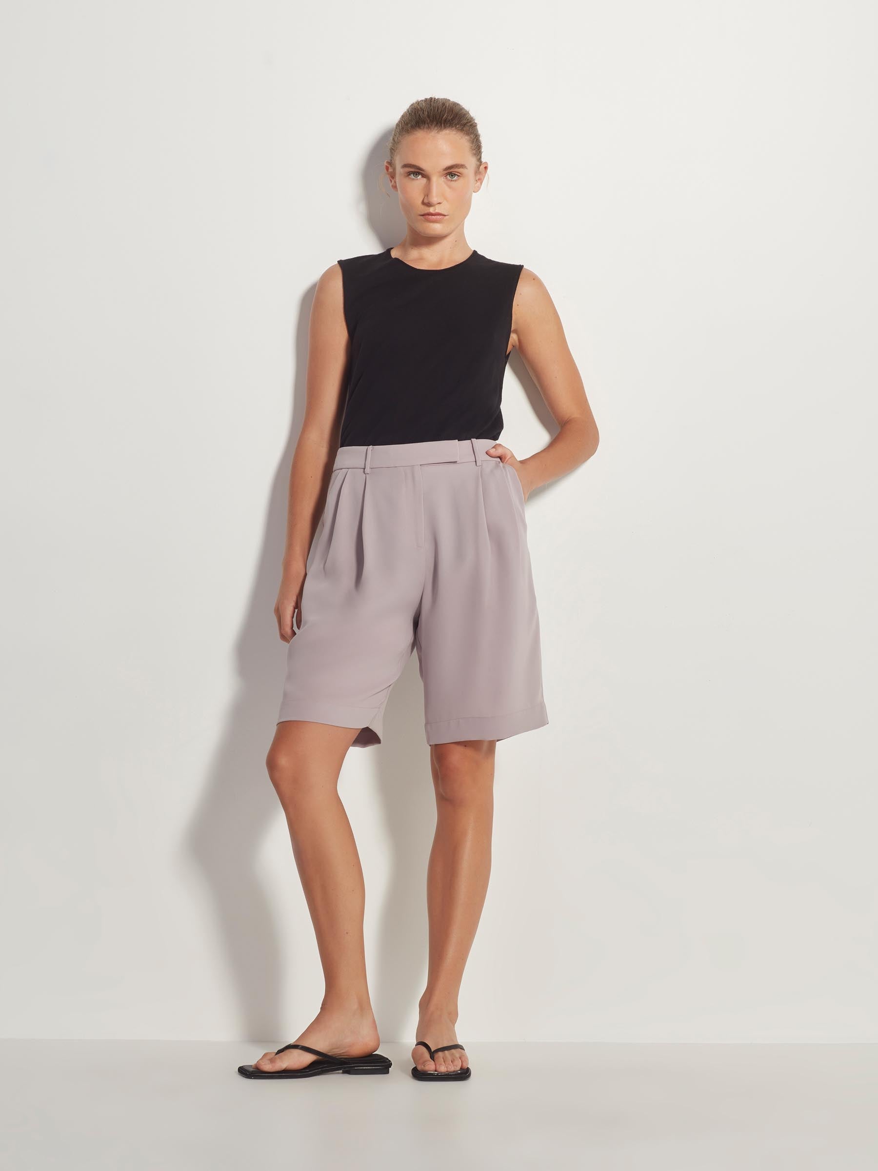 Boyfriend Short (Luxe Suiting) Lilac