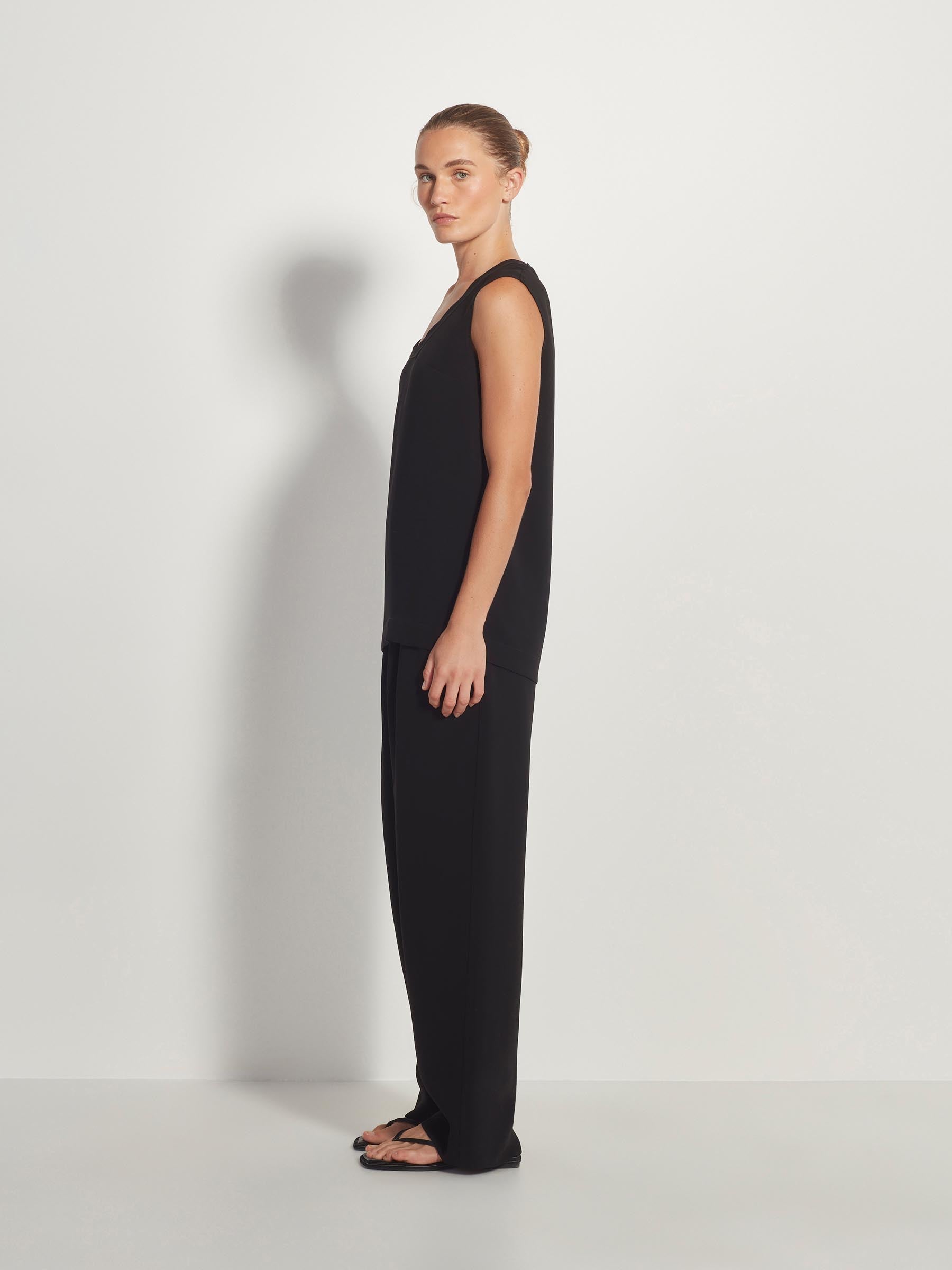 Refined Tank (Luxe Suiting) Black