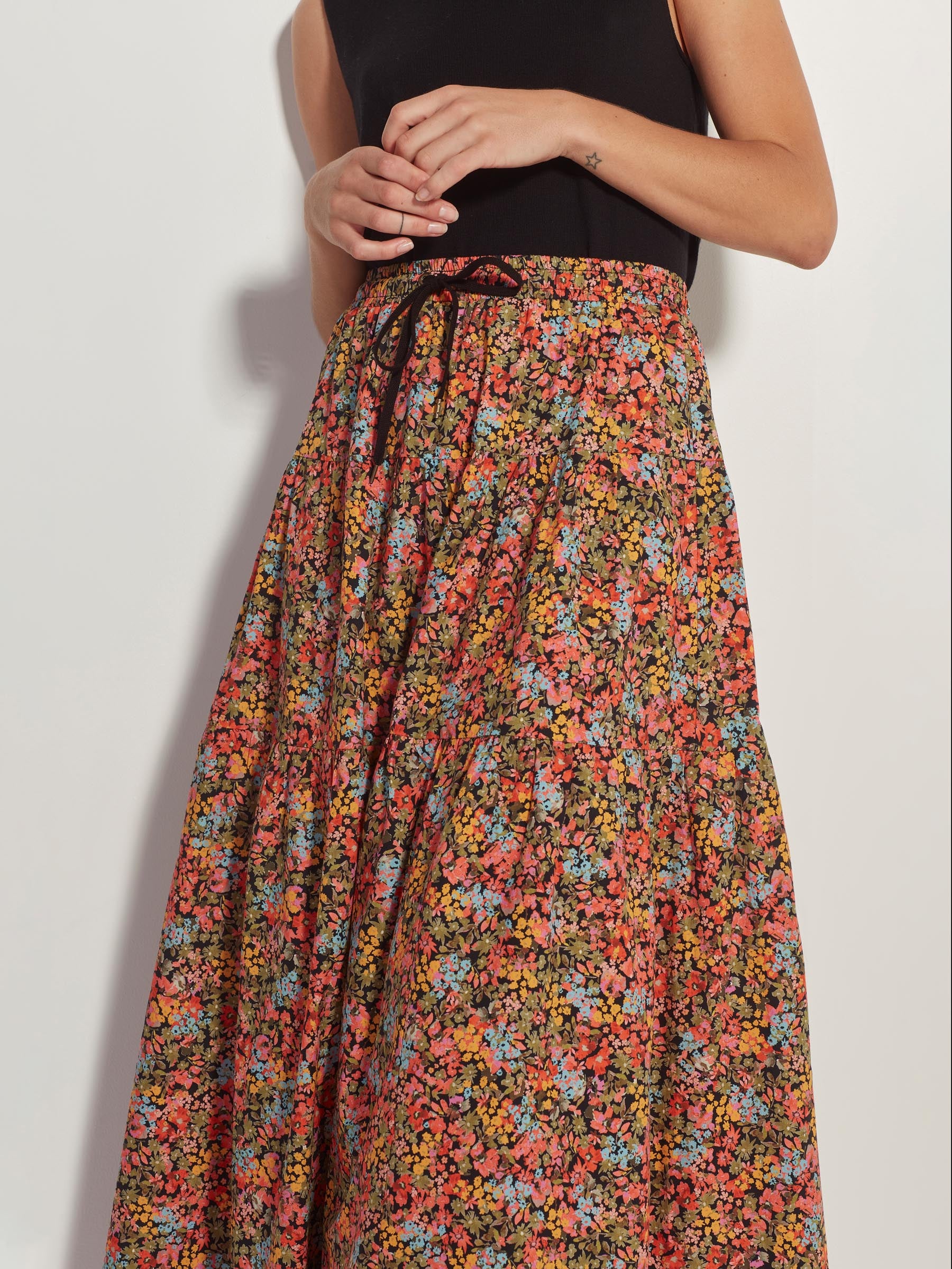Nova Skirt (Pop Floral Cotton) Brights