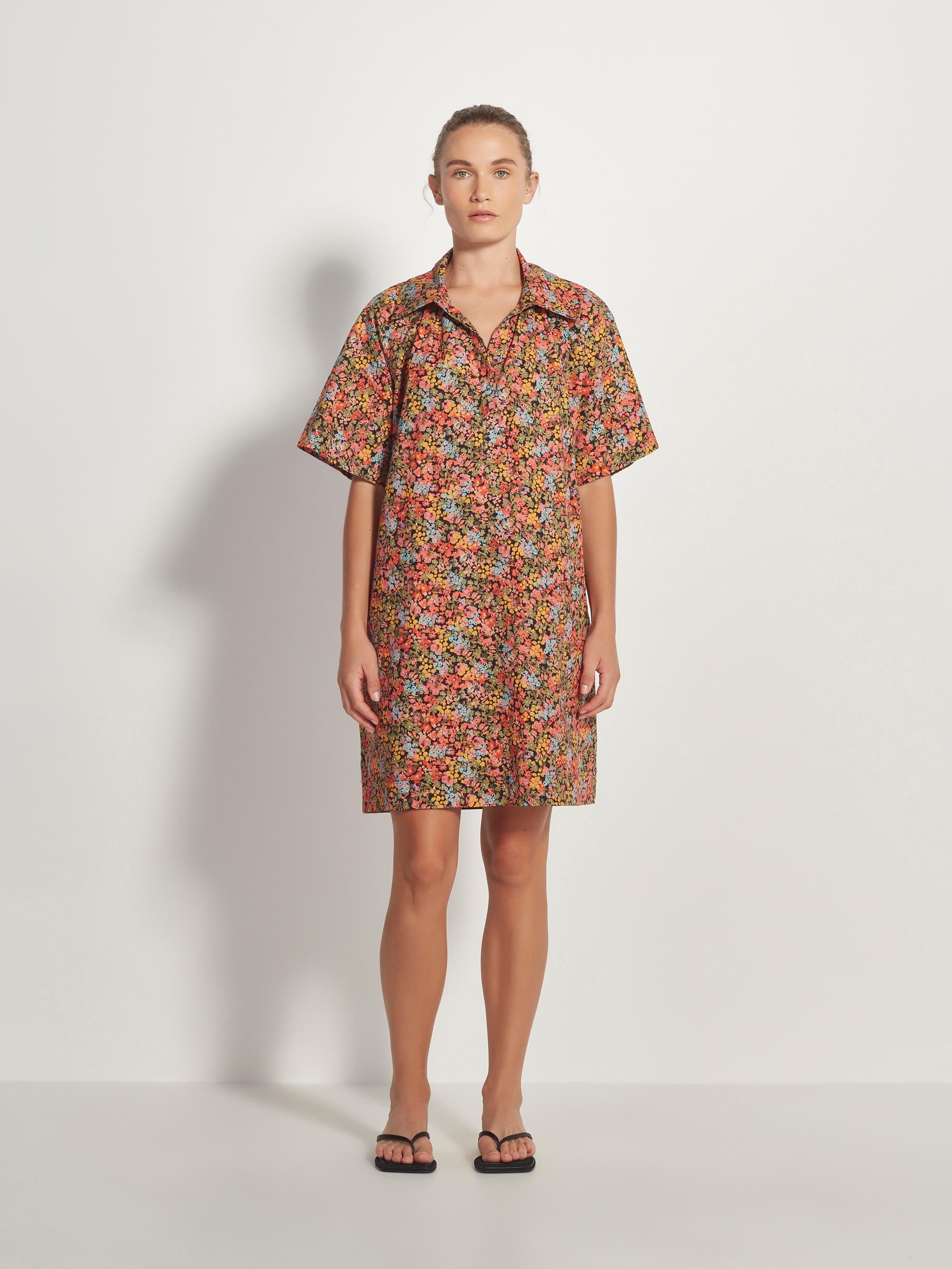 Rue Shirtdress (Pop Floral Cotton) Brights – Juliette Hogan